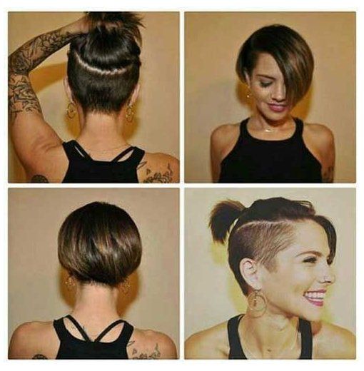 #short #bob #hairstyles #undercut #shortbobhairstylesundercut Woman Mullet, Korean Mullet, Short Brunette Hair, Pixie Mullet, Under Cut, Undercut Hairstyles Women, Mullet Hairstyle Women, Short Hair Undercut, Hairstyle Women