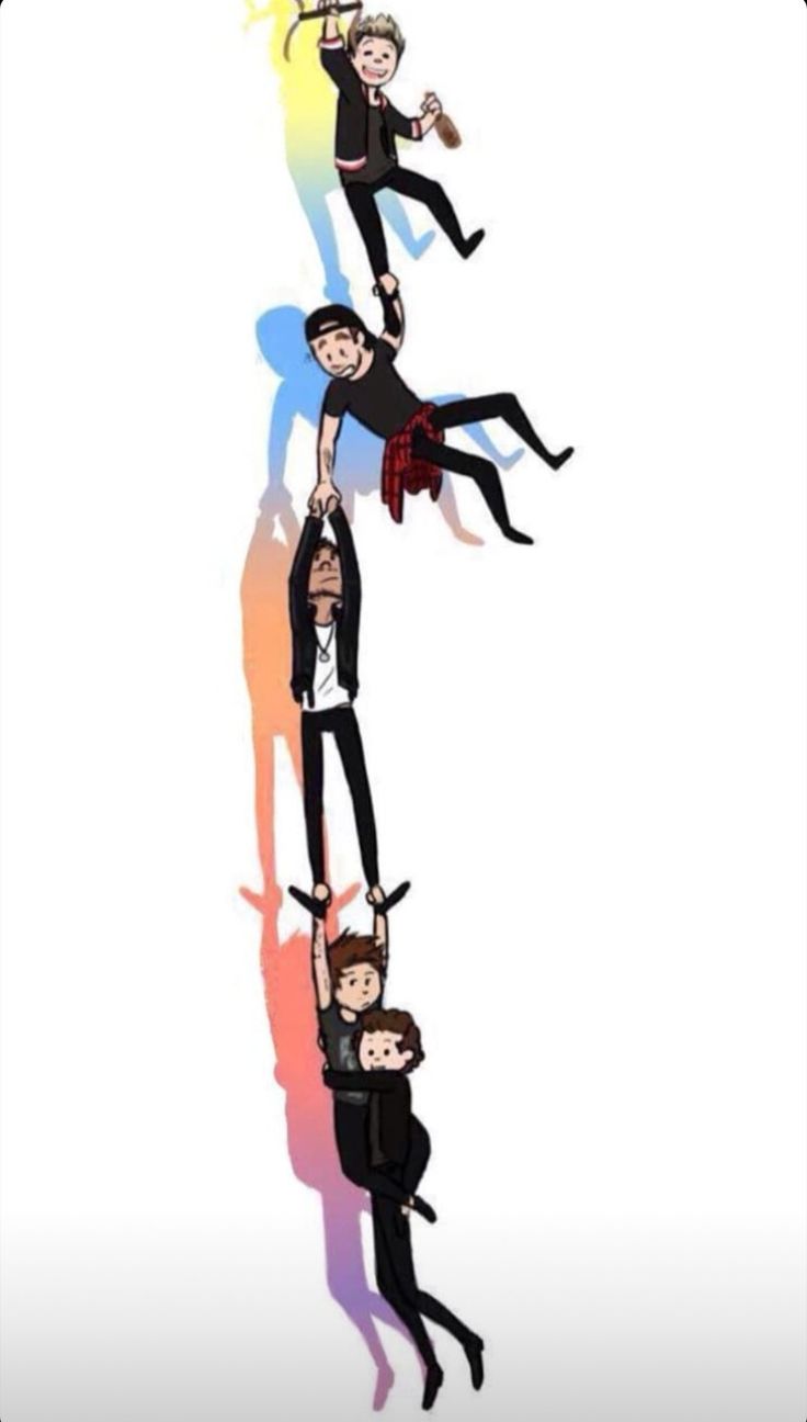 a group of people standing on top of each other