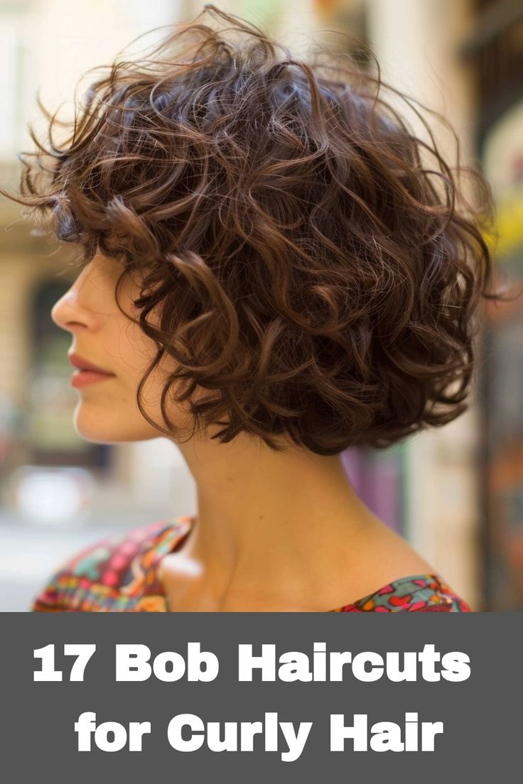 Discover the beauty of bob haircuts for curly hair, a versatile and stylish option to elevate your natural curls. These cuts are customizable to suit different curl patterns, ensuring a flattering silhouette that accentuates your features perfectly. Whether you prefer a timeless bob or a trendy style with bangs, there's a bob haircut for every individual. Short curly bobs exude charm and ease, providing a sleek look that showcases the allure of your curls while keeping a contemporary edge. Short Curly Bob Haircuts With Layers, Curly And Short Hairstyles, Inverted Bob Hairstyles For Curly Hair, Hair Color Short Curly Hair, Short Haircuts With Curly Hair, Short Bob Hairstyles For Wavy Hair, Big Curls For Shoulder Length Hair, Angled Bob For Curly Hair, Short Wavy Haircuts For Long Faces