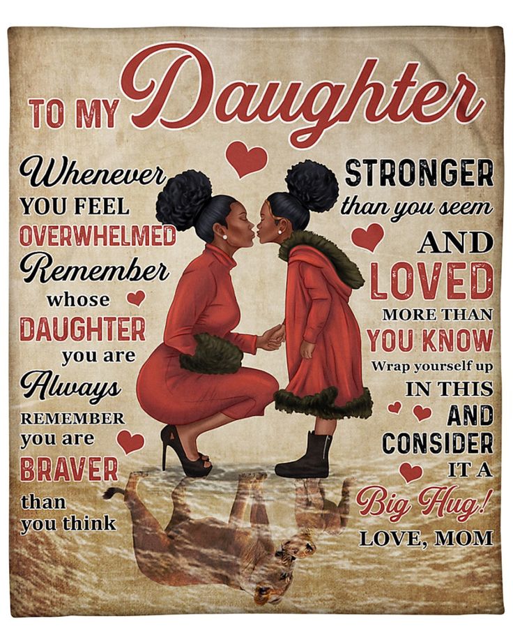 two women in red are touching each other's hands with the words to my daughter