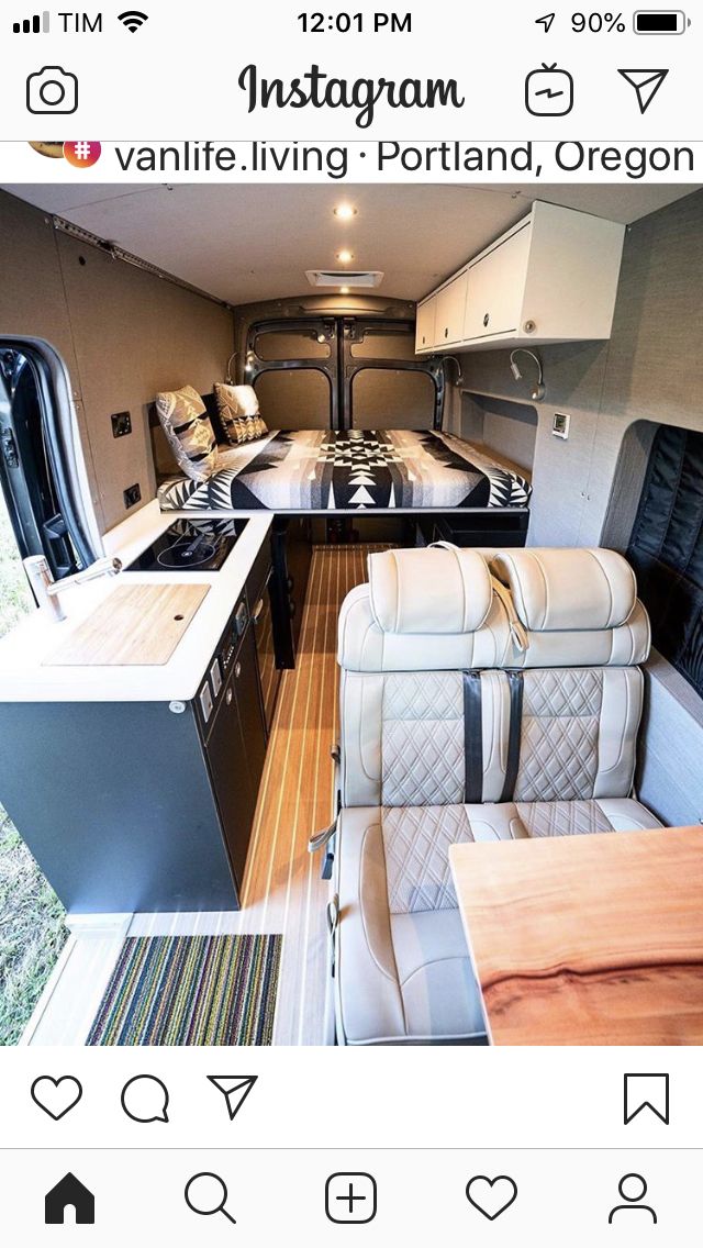 the interior of an rv is shown on instagram