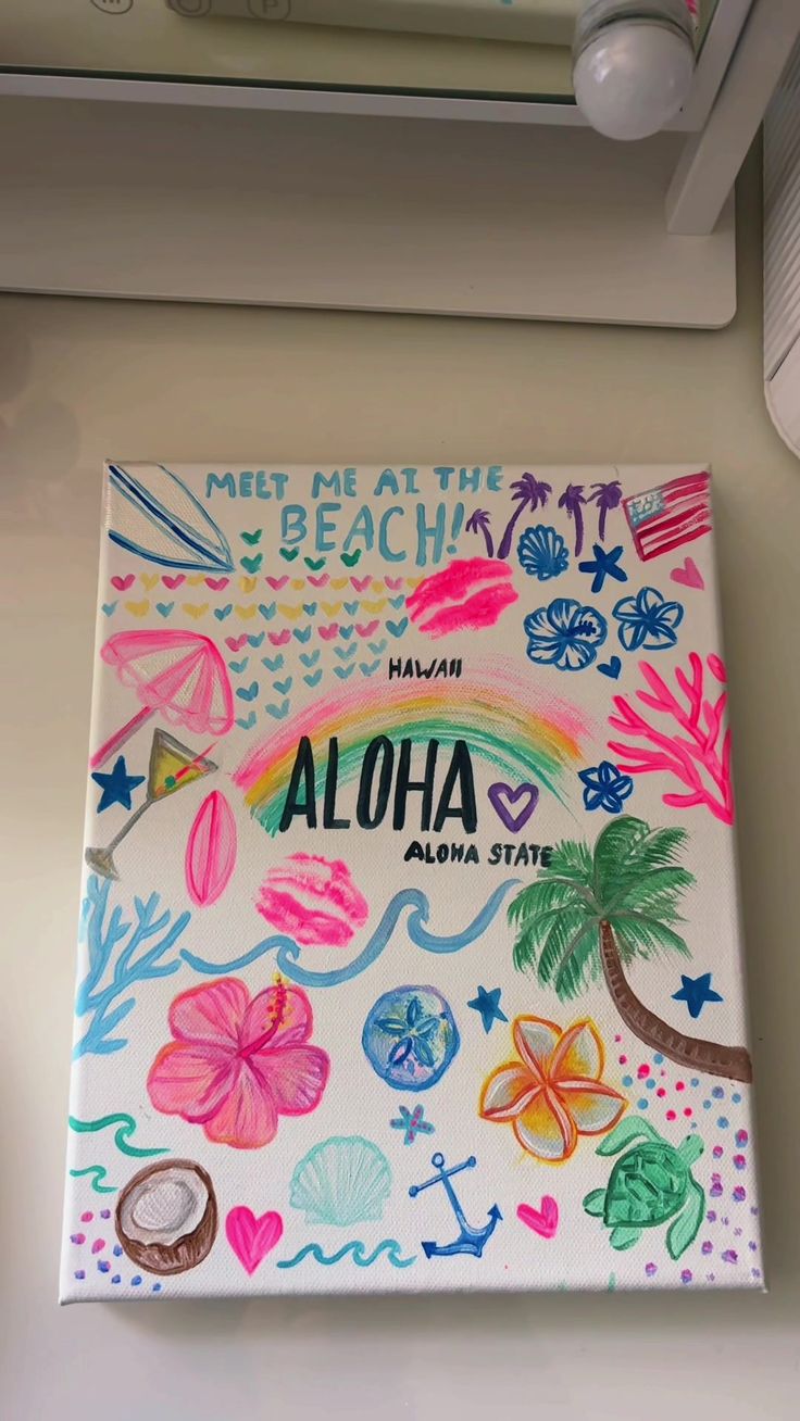 an aloha sticker is on the wall