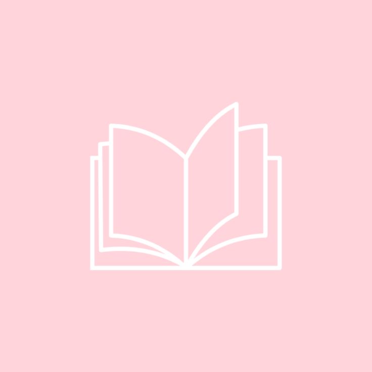 an open book sitting on top of a pink background