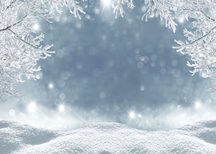 an image of snow and trees in the wintertime with bright lights coming from behind