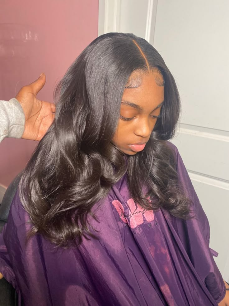 Sewin Hairstyles With Closure, Sew In Hairstyles With Leave Out Natural, Sew In Kids Hairstyles, Sew Im With Closure Weave, Curly Sew Ins With Leave Out Hair, Sew In Traditional, Kid Friendly Sew In, Leave Outs Sew In, Closures Sew In