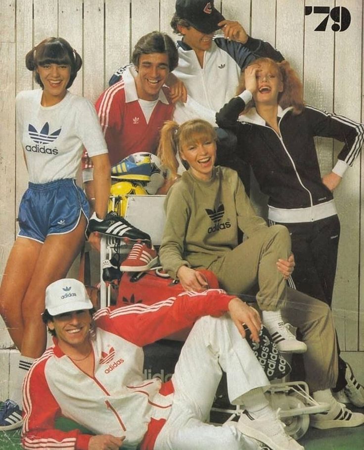 80s Sports Fashion, 70s Sportswear, 80s Sports, Adidas Ad, Vintage Retro Clothing, Adidas Retro, Brand Name Clothing, 70s Outfits, Vintage Sportswear