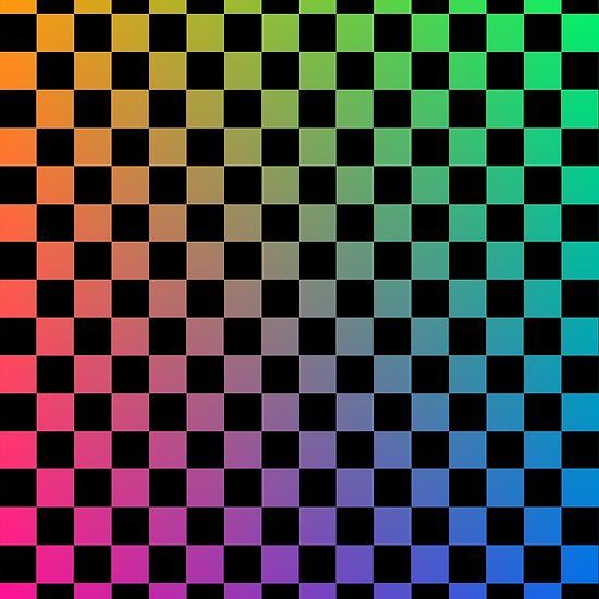 an abstract rainbow colored background with black squares