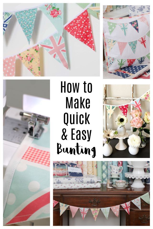 how to make quick and easy bunting