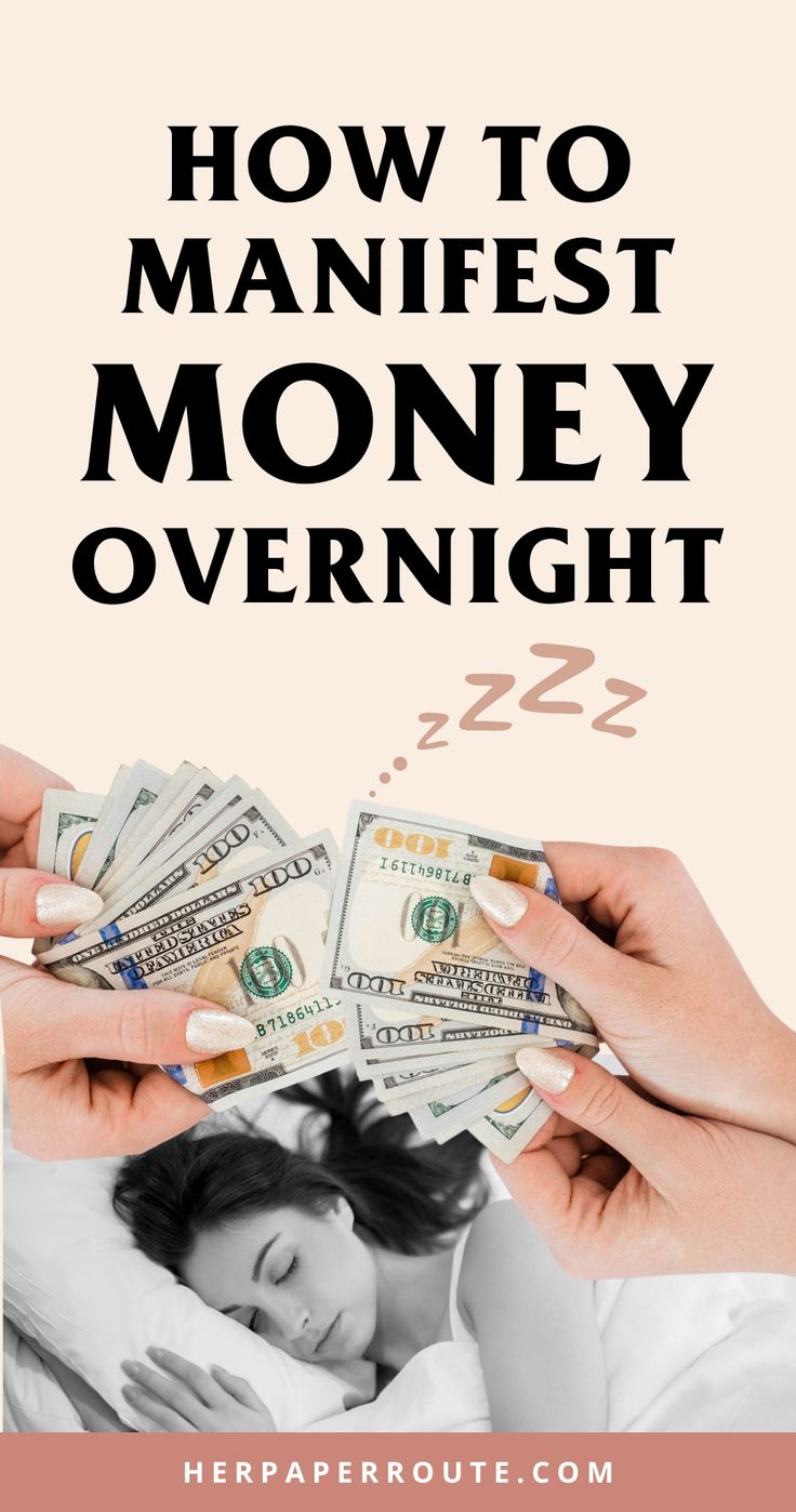 If you've been curious about the Law of Attraction and want to learn how to manifest money overnight, then this post is for you.

Can you really manifest money overnight by adding these steps to your night routine?

Yes! Even if you are not always aware of it, you are constantly manifesting your reality. Read this to learn how to manifest money overnight in 5 simple steps. Affirmation To Attract Money, How To Manifest Money Immediately, How To Manifest Money Overnight, Manifestation Law Of Attraction Money, Manifest Money Fast Spell, How To Manifest Money Fast, How To Attract Money, How To Manifest Money, Manifest Overnight