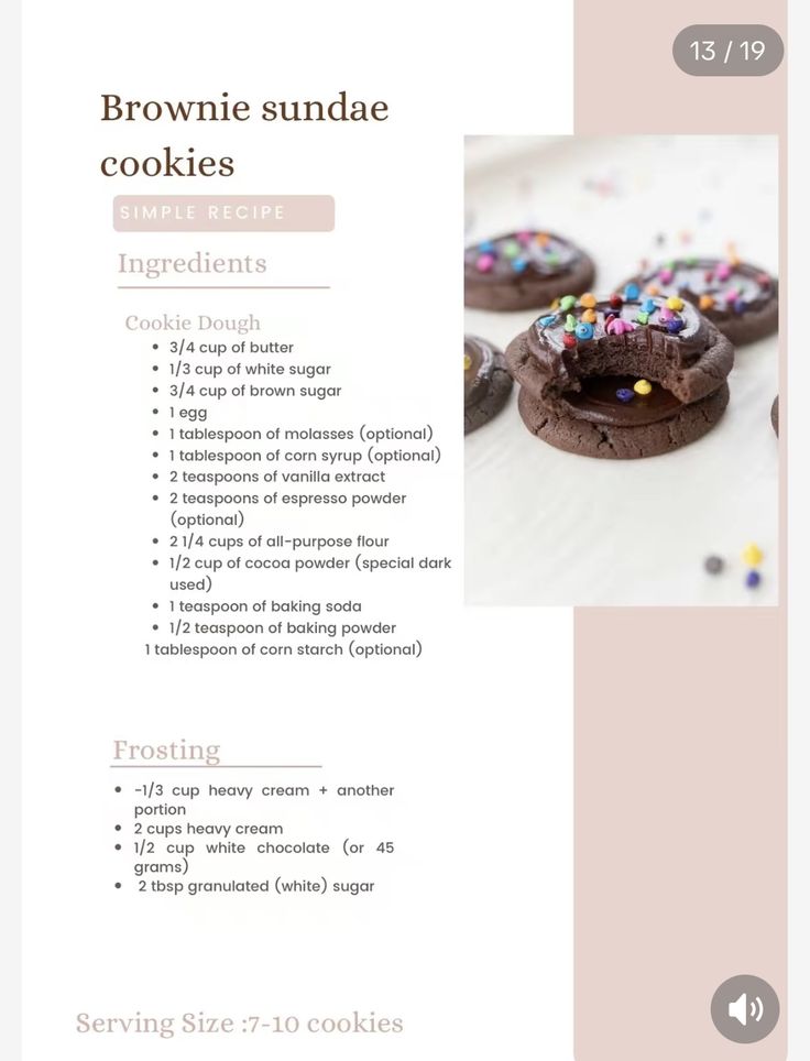 a recipe for brownie sundaes with sprinkles and chocolate cookies