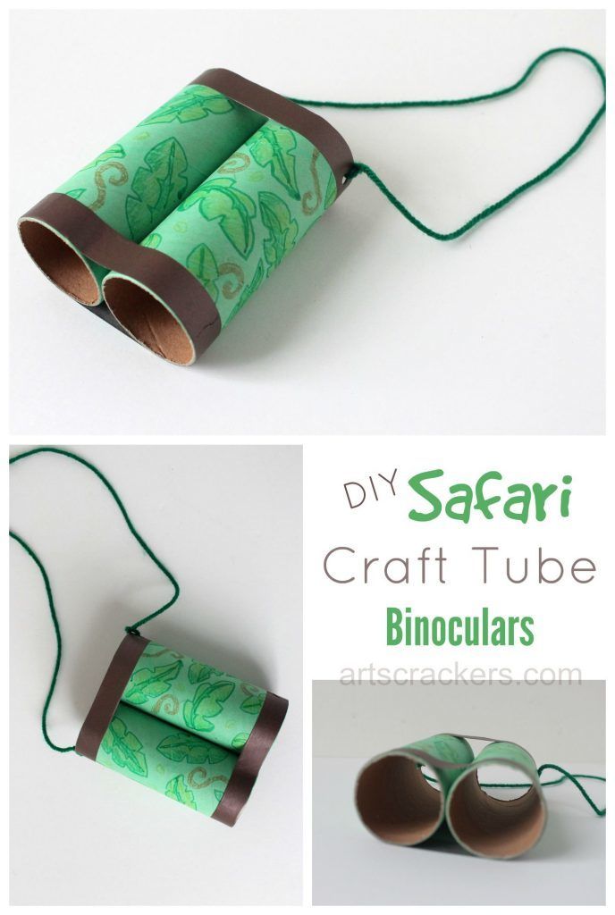 the instructions for how to make an easy paper tube binoculars with cardboard tubes and leather straps