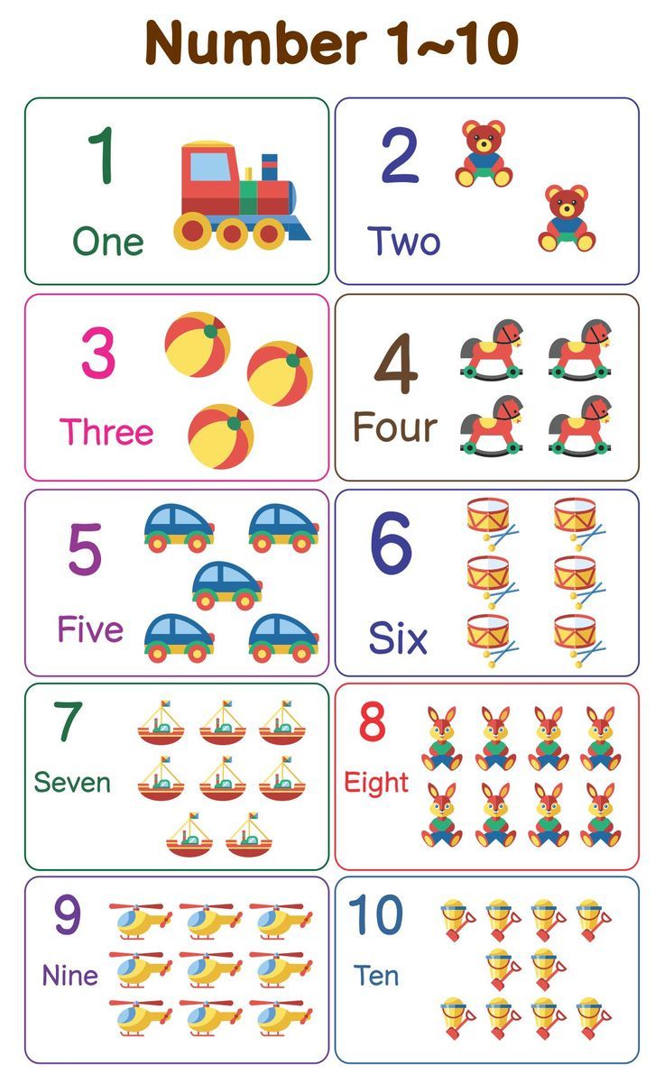 the number 1 - 10 worksheet for children