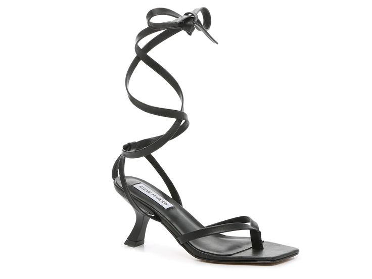 Steve Madden Saige Sandal | DSW Summer Strappy Lace-up Sandals With Heel Loop, Spring Ankle Wrap Sandals With Heel Loop, Summer Lace-up Sandals With Heel Strap And Square Toe, Adjustable Lace-up Sandals With Heel Loop For Summer, Spring Leather Toe Loop Lace-up Sandals, Spring Leather Lace-up Toe Loop Sandals, Spring Leather Lace-up Sandals With Toe Loop, Adjustable Lace-up Sandals With Single Toe Strap For Spring, Ankle Wrap Sandals For Summer Evenings