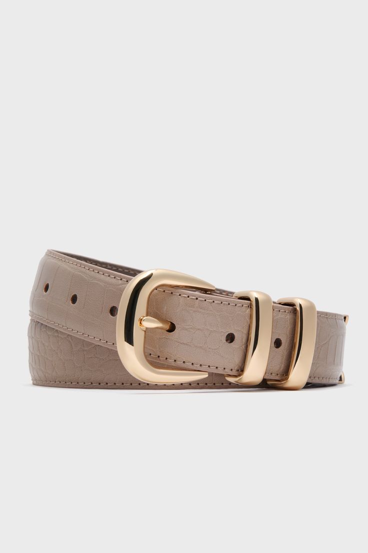 Taupe Croc-Embossed Western Belt | Tuckernuck Accessories French Tuck, Bodysuit And Skirt, Western Belt, Cocktail Attire, Western Belts, Weekend Wear, Work Attire, Office Fashion, Synthetic Leather