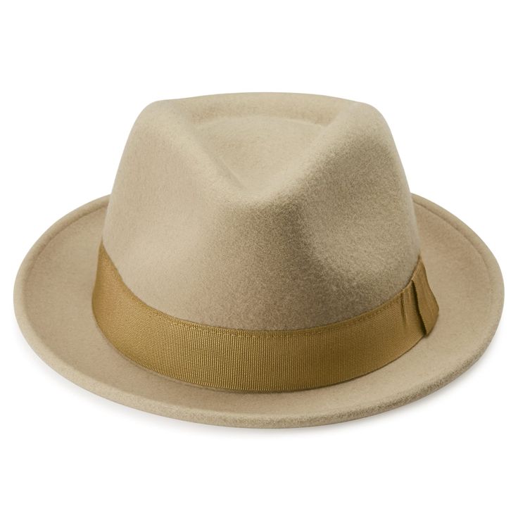 * Made in Italy
 * 100% wool
 * Lightweight for all seasons Spring Wool Fedora With Short Brim, Classic Fur Felt Hat For Spring, Beige Flat Brim Fedora, Classic Beige Fedora Felt Hat, Classic Beige Panama Hat For Fall, Fitted Beige Fedora With Flat Brim, Beige Short Brim Felt Hat For Winter, Adjustable Beige Fur Felt Fedora, Beige Felt Hat With Short Brim For Winter