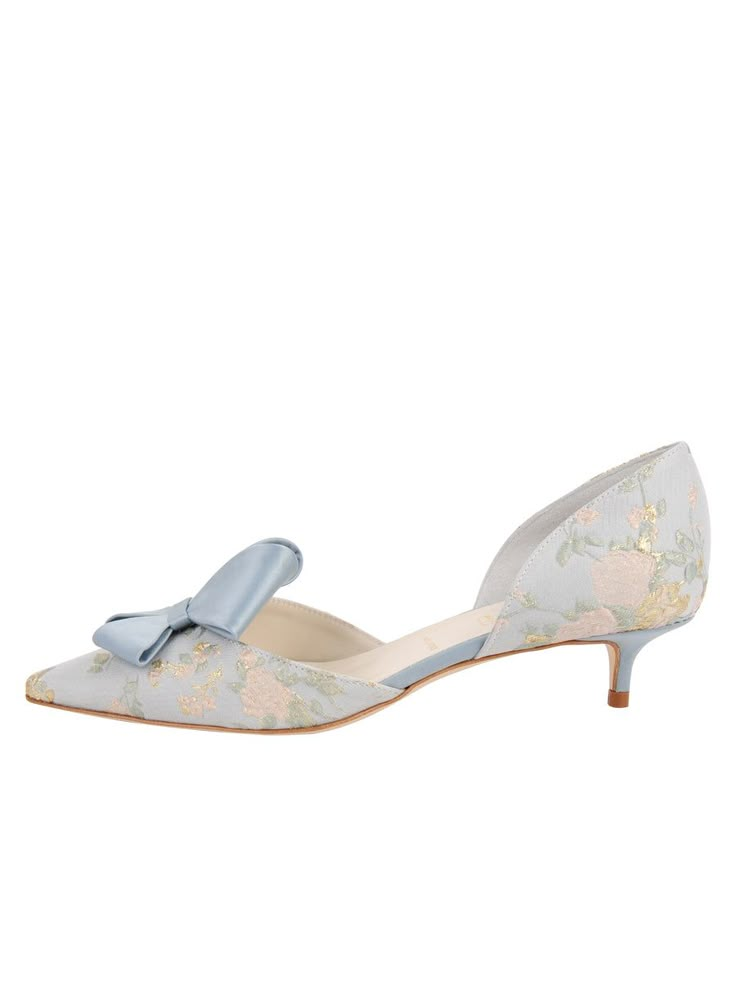 Something Bleu Women’s Cliff d'Orsay Kitten Heel in Pearl Blue Romance Luxury Blue Closed Toe Wedding Shoes, Wedding Shoes With Sculpted Heel And Closed Toe, Gala Wedding Shoes With Sculpted Heel And Closed Toe, Low Heel Wedding Shoes With Sculpted Heel, Elegant Court Shoes With Heel Tab And Closed Toe, Elegant Closed Toe Court Shoes With Leather Sole, Pointed Toe Heels With Leather Sole For Gala, Formal Pointed Toe Court Shoes With Leather Sole, Elegant Flat Heel Court Shoes With Leather Sole