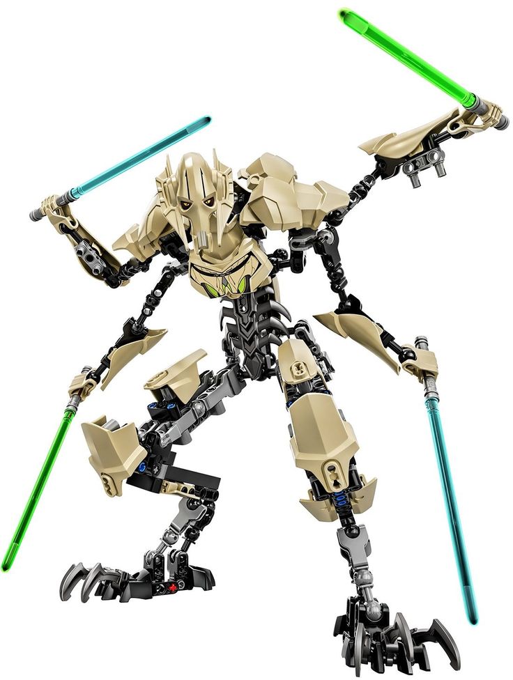 a lego star wars action figure with two lights on it's arms and legs