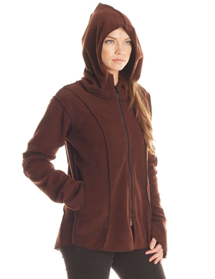 "Do you like the warmth of fleece but need something more stylized? Keep cozy while urban trekking, at the outdoor nighttime concert, and during the winter foggy days! Styled by both men and women, this fleece is an easy addition to any kind of wardrobe. Pull up that hood against the cold morning mist. Tuck your digits into the pockets and face the elements. It is so cozy, your significant other may just permanently borrow it! Please use our measurements below to find the best size for you. Appr Winter Techwear Fleece Outerwear, Techwear Style Fleece Outerwear For Winter, Windproof Fleece Hooded Jacket For Fall, Winter Hooded Techwear Fleece Jacket, Hooded Techwear Fleece Jacket For Winter, Winter Techwear Hooded Fleece Jacket, Techwear Hooded Fleece Jacket For Winter, Fall Fleece Jacket With Double-lined Hood, Fleece Hooded Jacket For Outdoor Fall Activities