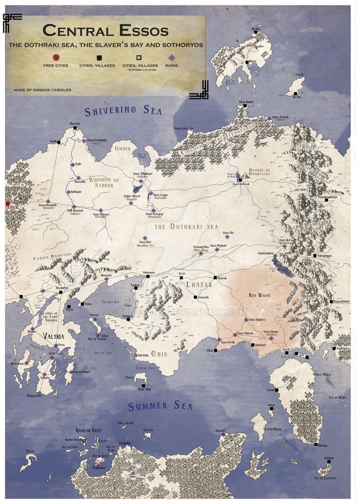 the map of central essos