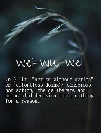 an image of a plant with the words wei wu - wei written in white on it