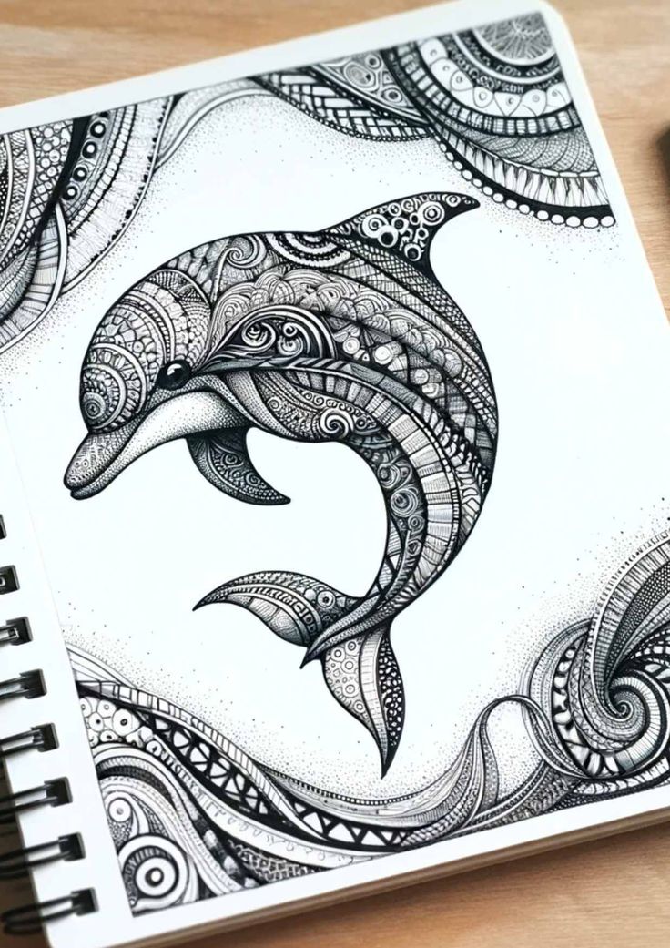 Mandala art ideas creative Some Unique Drawing, Unique Drawing Ideas Creative Awesome, Zentangle Animals Art Easy, New Drawing Ideas Inspiration, Animals Drawing Sketches, Cute Pen Drawings, Mandala Art Animals, Stilasi Fauna, Zentangle Art Ideas Creative