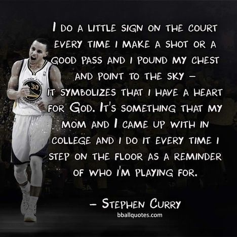 stephen curry quote on basketball player in white uniform and black background with an image of him