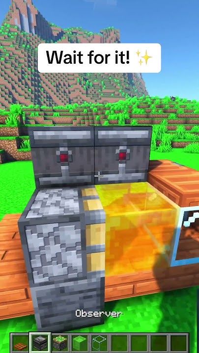 an image of a minecraft kitchen with the words wait for it on top of it