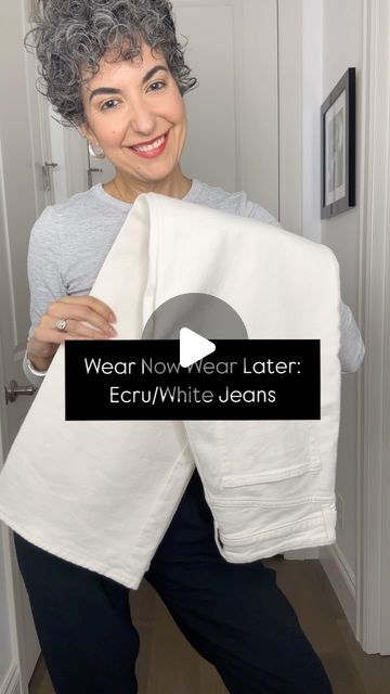 GRAZIA | DAILY STYLE INSPO on Instagram: "WEAR NOW WEAR LATER: ECRU/WHITE JEANS 🤍// I love a good pair of ecru or white denim and I love wearing them into fall. I personally think they brighten up your outfit on the gloomiest fall days (esp here in the PNW)! 
.
Here’s a few ways you can wear them now that it’s still fairly warm out, and when it gets a little chillier out there! 
.
My exact denim is older but I’ll link some similar options! 😘
.
.
.
#whitedenim #fallstyle #wearnowwearlater #howtostyle #transitionalstyle #waystowear" Ecru Jeans Outfits, Ecru Jeans, Jeans Outfits, Fall Days, Daily Style, I Love A, Transitional Style, Autumn Day, White Denim