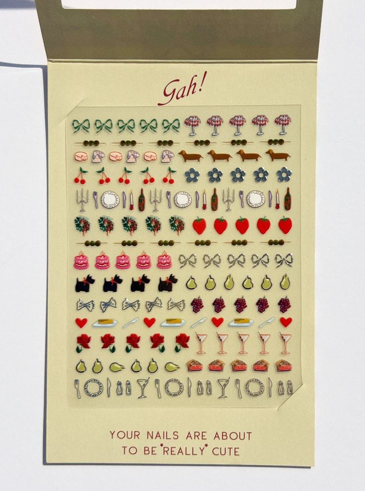 Nail Art Stickers - Set The Table Miami Nails, Holiday Nail, Lisa Says Gah, Unique Hats, Holiday Prints, Art Stickers, Nail Art Stickers, Holiday Nails, Nail Stickers