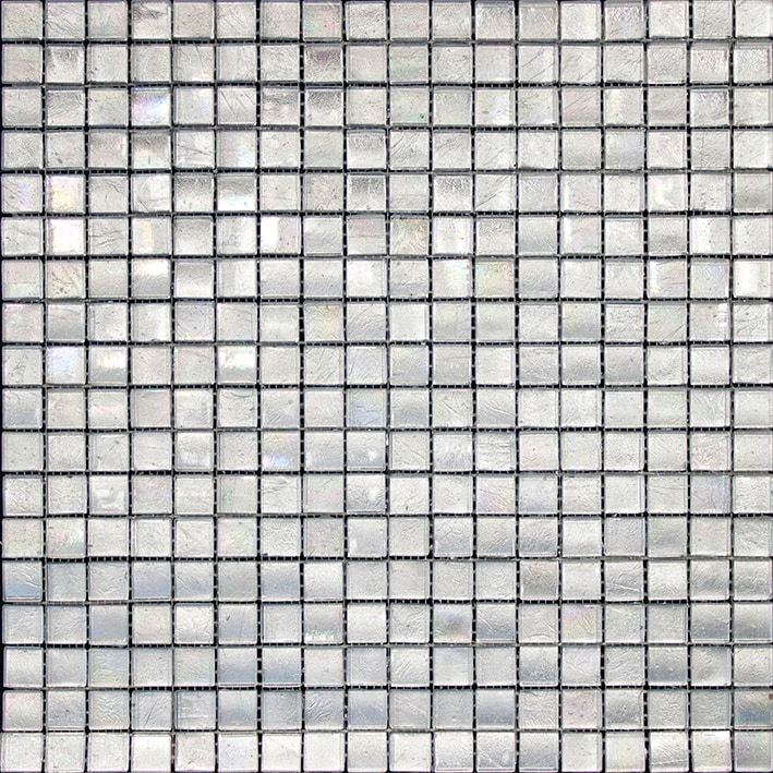 a close up view of a glass tile wall