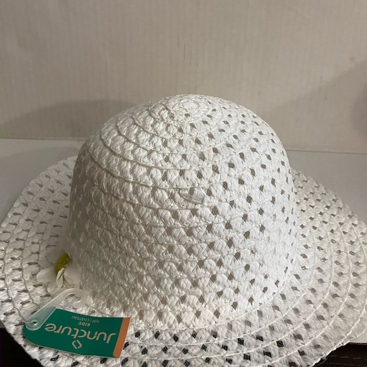 “Introducing The Juncture Kids Hat In White, A Must-Have Accessory For Your Child's Wardrobe. Designed With Care And Attention To Detail, This Hat Combines Fashion And Functionality To Keep Your Young Explorer Looking Cool And Feeling Comfortable. Key Features: - **Classic White Design:** The Clean And Timeless White Color Makes This Hat Versatile And Easy To Match With Any Outfit, Ensuring Your Child Always Looks Their Best. - **Comfortable Fit:** Crafted From Soft And Breathable Materials, Our Adjustable White Brimmed Crochet Hat, Adjustable White Crochet Hat With Brim, White Adjustable Brimmed Crochet Hat, Casual White Brimmed Crochet Hat, Cute White Sun Hat, One Size Fits Most, Cute White Sun Hat One Size Fits Most, Cute White Sun Hat One Size, Cute White Crochet Hat For Summer, White Adjustable Crochet Hat For Spring