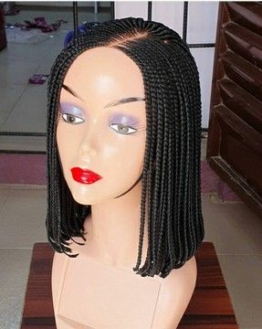 Buy online African Hair Wigs - Afrikrea Cornrow And Box Braids, Rihanna Pixie Cut, Box Braids Hairstyle, Curls Wig, Diy Hair Wig, Hair Braid Patterns, Cornrows Braids For Black Women, Girl Hair Dos, Short Box Braids