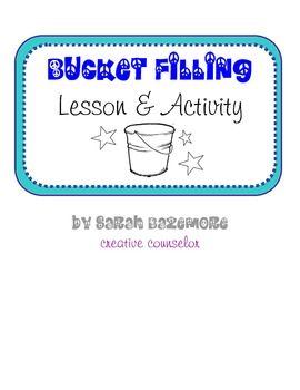 a blue and white sign that says bucket fling lesson & activity with stars on it