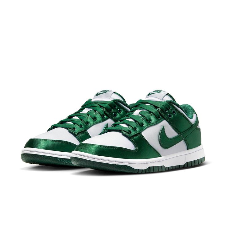 (WMNS) Nike Dunk Low 'Satin Green' DX5931-100 Dunk Low Michigan, Team Green, Dr Shoes, Jordan 11 Retro Low, Nike Models, Womens Air Jordans, Veja Sneakers, Exclusive Sneakers, Adidas Spezial