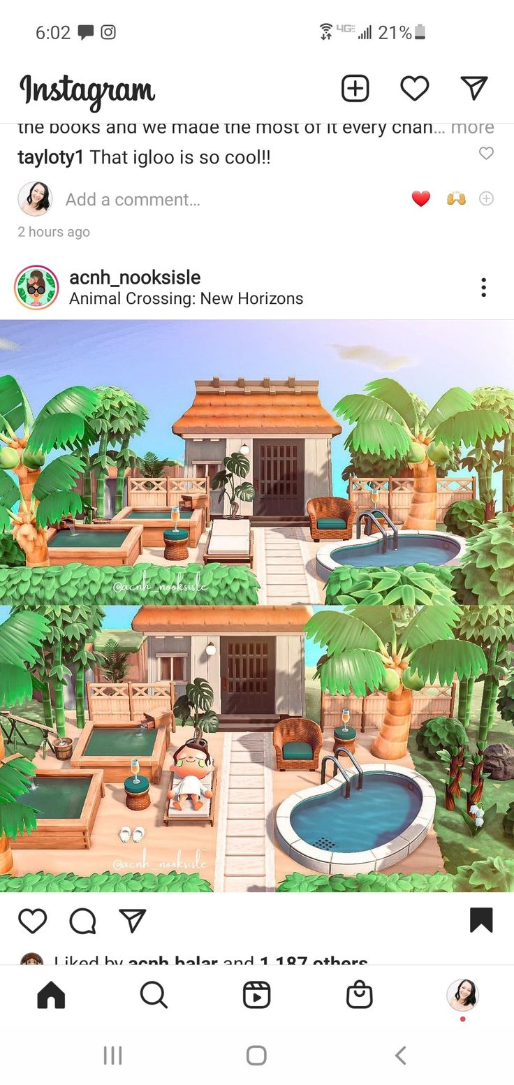 the instagram page for instagram com shows an image of a house and pool