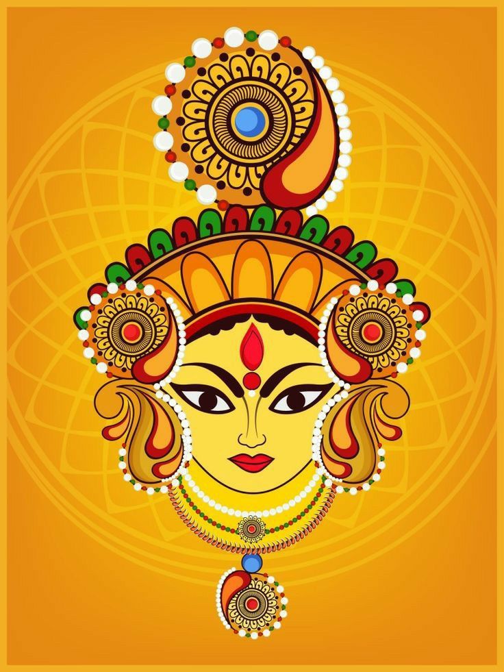 Durga Puja Rangoli, Durga Maa Paintings, Navratri Wishes, Durga Painting, Kerala Mural Painting, Indian God, Goddess Durga, Madhubani Art, Dance School