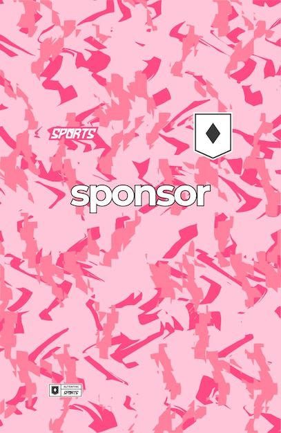 a pink and white background with the words sponsor written in black on top of it