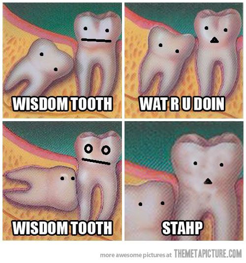 four different stages of tooth decay with caption that says, what is it?