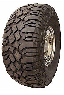 an all terrain tire on a white background