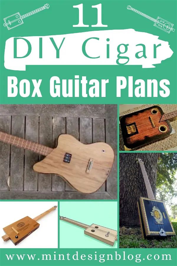 These free cigar box guitar plans show you how to build a cigar box guitar from scratch. Build Your Own Guitar, Diy Guitar Pedal, Homemade Musical Instruments, Making Musical Instruments, Homemade Instruments, Guitar Diy, Guitar Tech, Drum Pedal, Diy Instruments