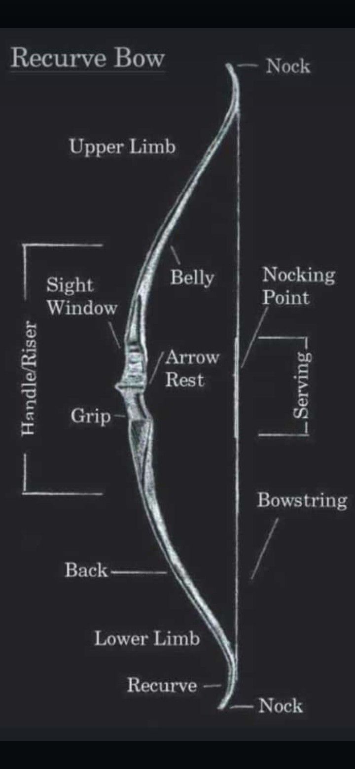 an arrow with the names of its parts