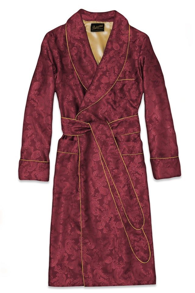 Men's Lightweight Red Paisley Silk Dressing Gown Robe Red Silk Robe, Mens Dressing Gown, Silk Robe Long, High Fashion Men, Silk Dressing Gown, Luxury Robes, Men's Robes, Dressing Gown Robe, Red Paisley