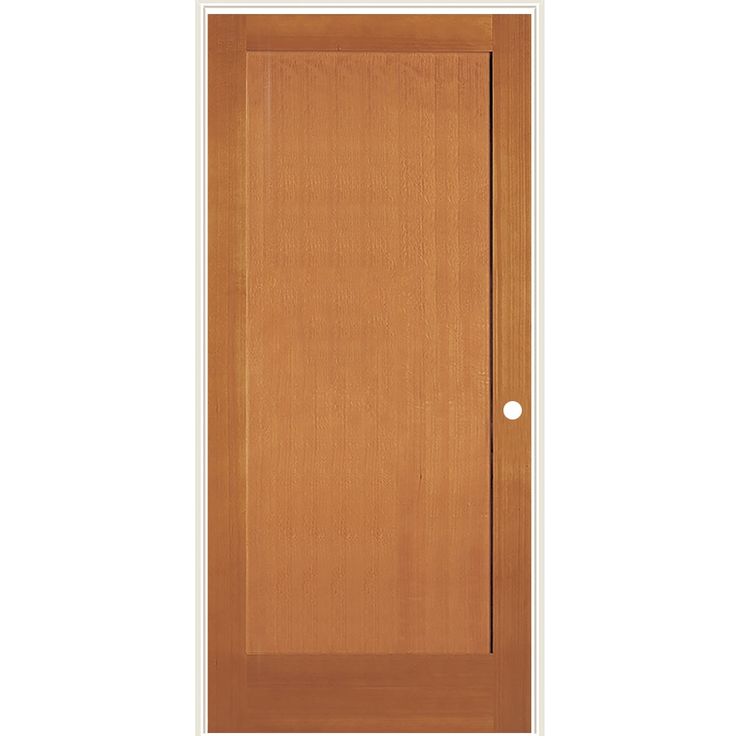 The Simpson name has been synonymous with fir doors since the beginning. Tight, vertical grain and warm coloring give our douglas fir doors an enduring appeal. SIMPSON 36-in x 80-in Solid Core 1-panel Left Hand Unfinished Fir Wood Flat Jamb Single Prehung Interior Door in Brown | LO999929 Mid Century Modern Interior Doors, Fir Doors, Interior Doors Styles, Single Panel Door, Douglas Fir Wood, Prehung Interior Doors, Doors Interior Modern, Solid Wood Doors, Mid Century Modern Interiors