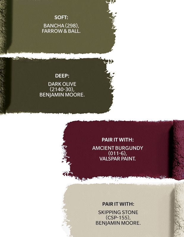 four shades of paint with different colors