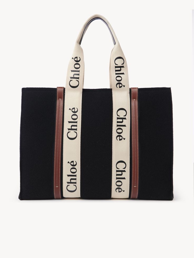 Chloe Logo, Black And White Love, Tote Bag Black, Chloe Bag, Day Bag, See By Chloe, Black Tote Bag, Large Tote, Tote Handbags