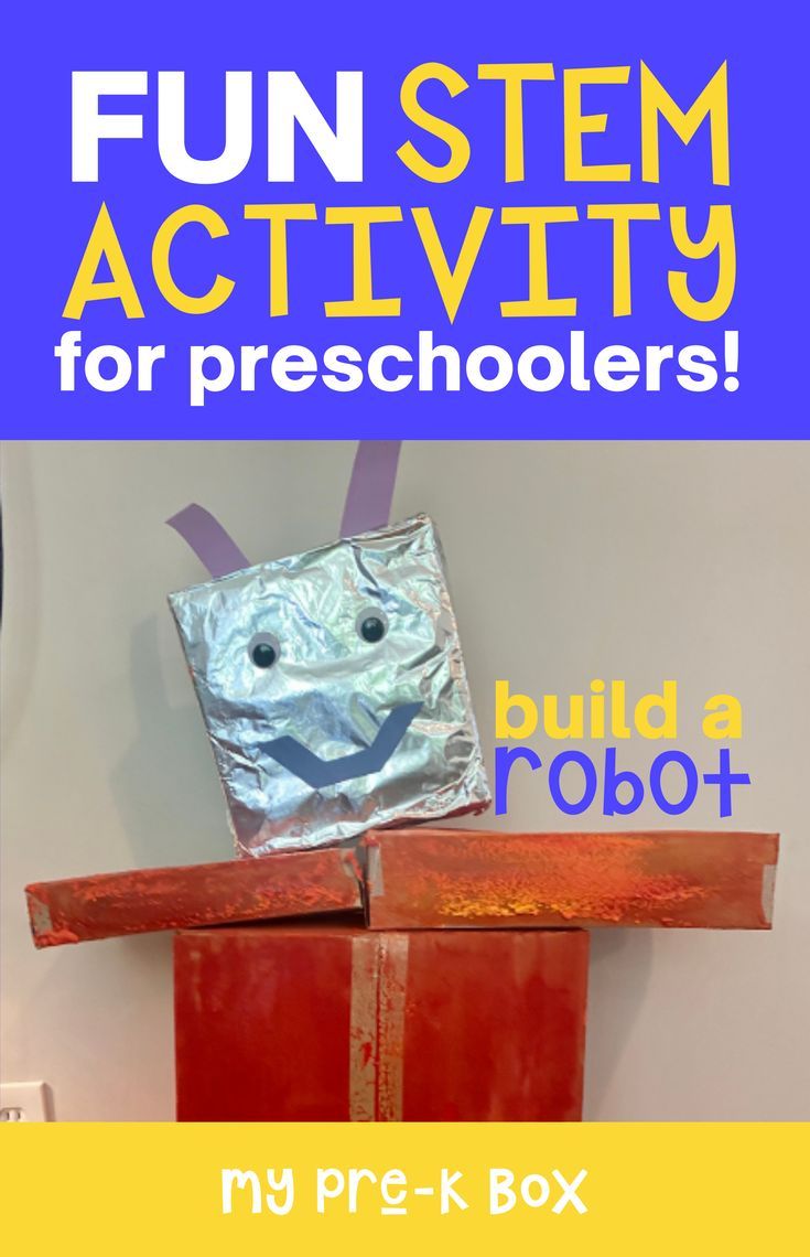 Fun Preschool STEM Activities | Build A Robot | This is an easy way to bring science, technology, engineering, and math topics into your home — robot style. Your child will have so much fun building and stacking a robot! Visit My Pre-K Box for monthly preschool play based learning activities and crafts to do at home! Have fun learning with preschool math, literacy, STEM, and more! www.myprekbox.com Robot Preschool, Preschool Stem Activities, Robots Preschool, Stem Activities Kindergarten, Robot Activity, Crafts To Do At Home, Stem Activities Preschool, Fun Stem Activities, Build A Robot