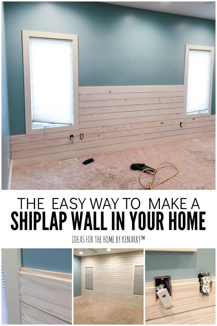 the easy way to make a shiplap wall in your home diy project