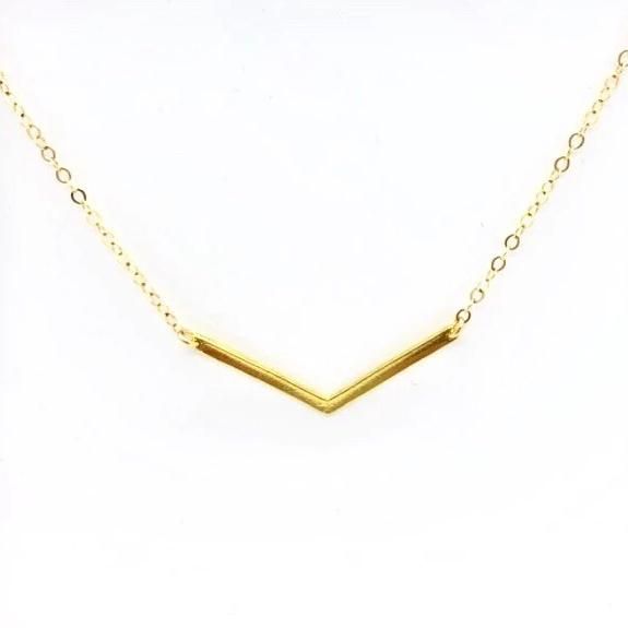 Chevron V Bar 14K Gold Necklace V Necklace, Pretty Necklace, Gold Chevron, Gold Jewelry Necklace, Meaningful Jewelry, 14k Gold Necklace, Jewelry Style, Pretty Necklaces, Jewelry Companies