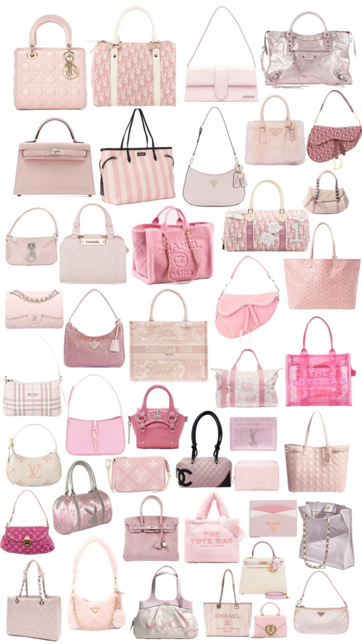 💕🎀#pinkbags #fyp Fits Inspiration, Pink Pilates Princess, Brand Name Bags, Pretty Pink Princess, Luxury Bags Collection, Pink Pilates, Purse Essentials, Pilates Princess, Handbag Essentials