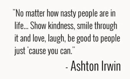 a quote from ashton irving about how to be happy with someone's life and love